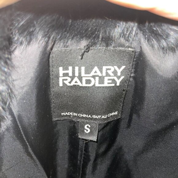 Hilary Radley Womens Vest Size Small Black Full Zip Rabbit Fur Casual - Picture 4 of 9